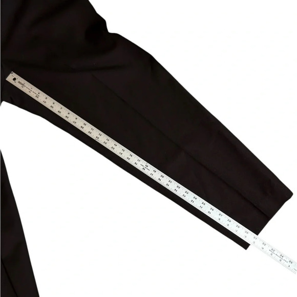 Vtg HARVE BENARD Sport Black Wool Pants Lined Flat Front Pockets High Rise 16 - Picture 5 of 8